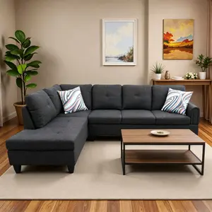 L Shaped Couch, Modular Sectional Sofa with Chaise, Modern Modular Sofas Furniture Sofa Couches for Living Room/Apartment/Office/Bedroom