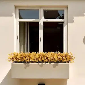 20 Bunches of Artificial Outdoor Mixed-Color Simulation Flowers, Autumn Plants and Flowers for Outdoor Decoration, with UV Protection, Realistic and Fade-Resistant Appearance, Suitable for Autumn Porch, Porch, Courtyard, Courtyard, Balcony Decoration