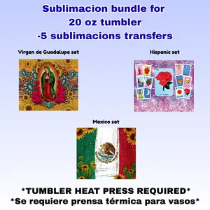 Sublimation Transfer Paper Bundle for 20 oz tumblers MACHINE REQUIRED / SE REQUIERE MAQUINA