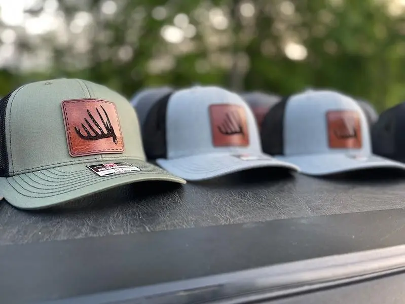 Deer Shed Leather Patch Hat | Custom Camo | Many color options
