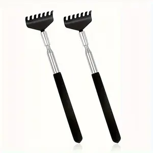 Extendable Back Scratcher 2 Pack, 7 Claw Portable Itch Scratcher, Telescoping Scratching Rake with Comfort Grip, Reaches Hard to Get Spots, Durable & Easy to Use