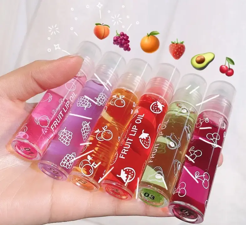 6-Pack Smooth Fruit-Infused Hydrating Lip Oil Gloss, Assorted Flavors Lipgloss (Beauty & Personal Care, Makeup, Lipstick & Lip Gloss)