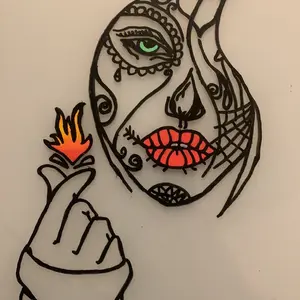 Sugar Skull Plexiglass Art