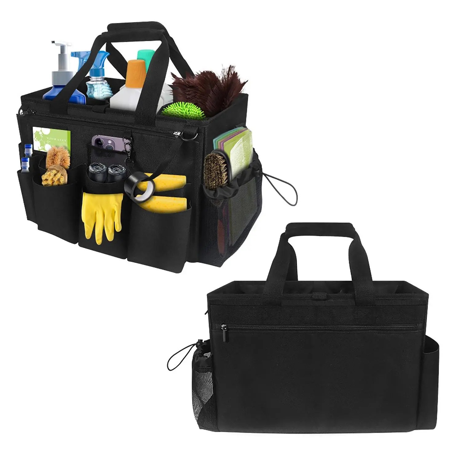 Car Cleaning Tool Storage Bag, Large Capacity Car Cleaning Tool Organizer, Car Cleaning Tool Kit, Household Storage Bag