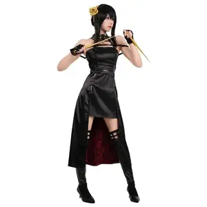 Yor Forger Costume Spy X Family Thorn Princess Assassin Outfit With Accessories Full Set For Halloween Anime Cosplay