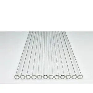 12 Piece 8 Inch Long Clear Borosilicate Glass Tubes OD 8 mm Thickness 1.5 mm Industrial Glass Tubing for Tall Cup (8mm Clear)