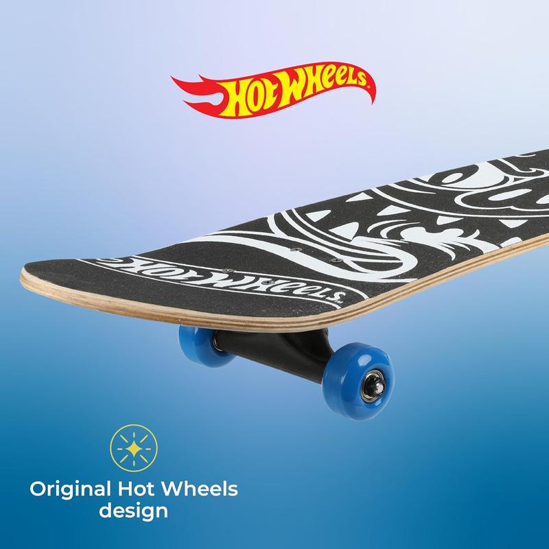 9-ply Maple Desk Skate Board for Cruising,Hot Wheels 31 inch Skateboard,  Carving, Tricks and Downhill