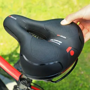 Super Comfortable Bike Seat Cushion, Unisex Wide Pad with Shock Absorbing Balls & Memory Foam, Waterproof Anti-Slip Design