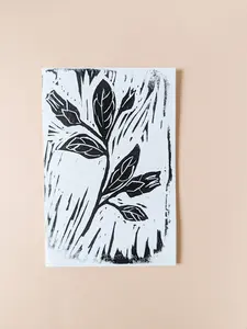 Deadly Nightshade Linocut Card