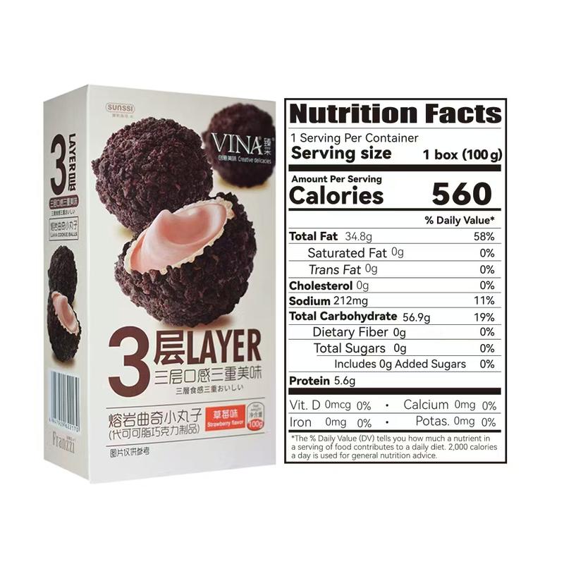 Franzzi Lava-Filled Cookie Bites Viral Snack 3 Layer Flavor Variety Pack for Snack Lovers - 3 Layer Flavor Variety Pack