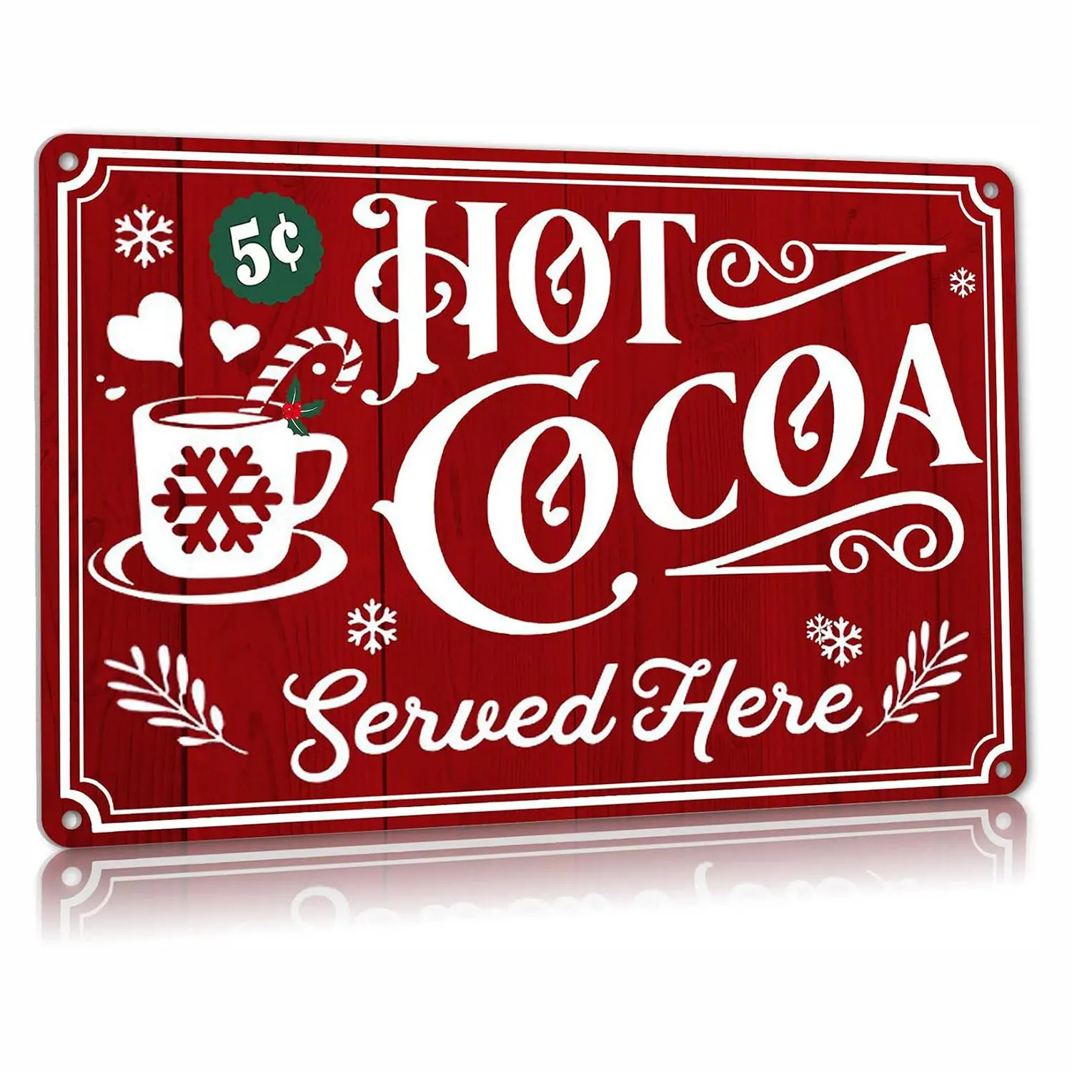Christmas Metal Sign Wall Decor 8x12 Inch, Vintage Holiday Signs for Home Bedroom Decor, Cozy Christmas Room Decor, Winter Wonderland Decoration, Rustic Farmhouse Wall Art, Cool Stuff for Room, Holiday Gift Ideas