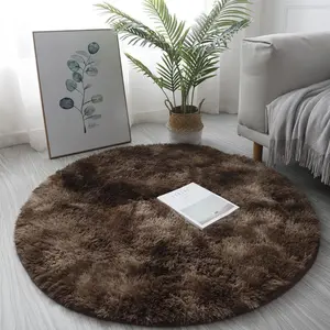 Plush Round Rug Mat Fluff White Carpet For Living Room Soft Home Decor Bedroom Room Decoration Salon Thick Pile Rug 40/60cm