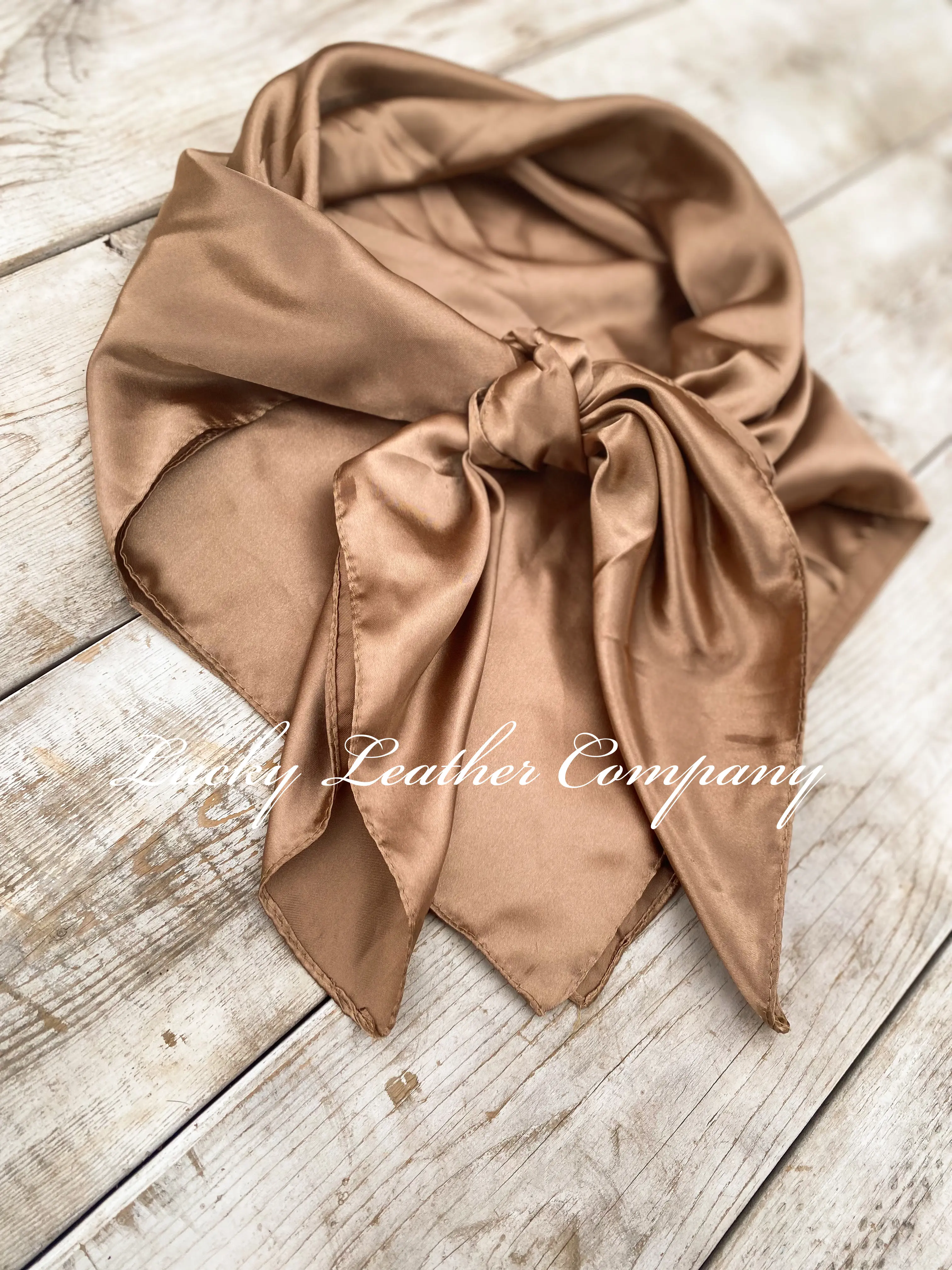 Tan Wild Rag, 35"x 35", Western Wild Rag, Boho, Cowboy Scarf