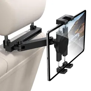 Tablet Holder for Car Headrest, [3 in 1 Adjustable Extension Arm] iPad Car Mount for Back Seat,for Kid, for 4.7-12.9" Like iPad Pro, Air, Mini, Galaxy