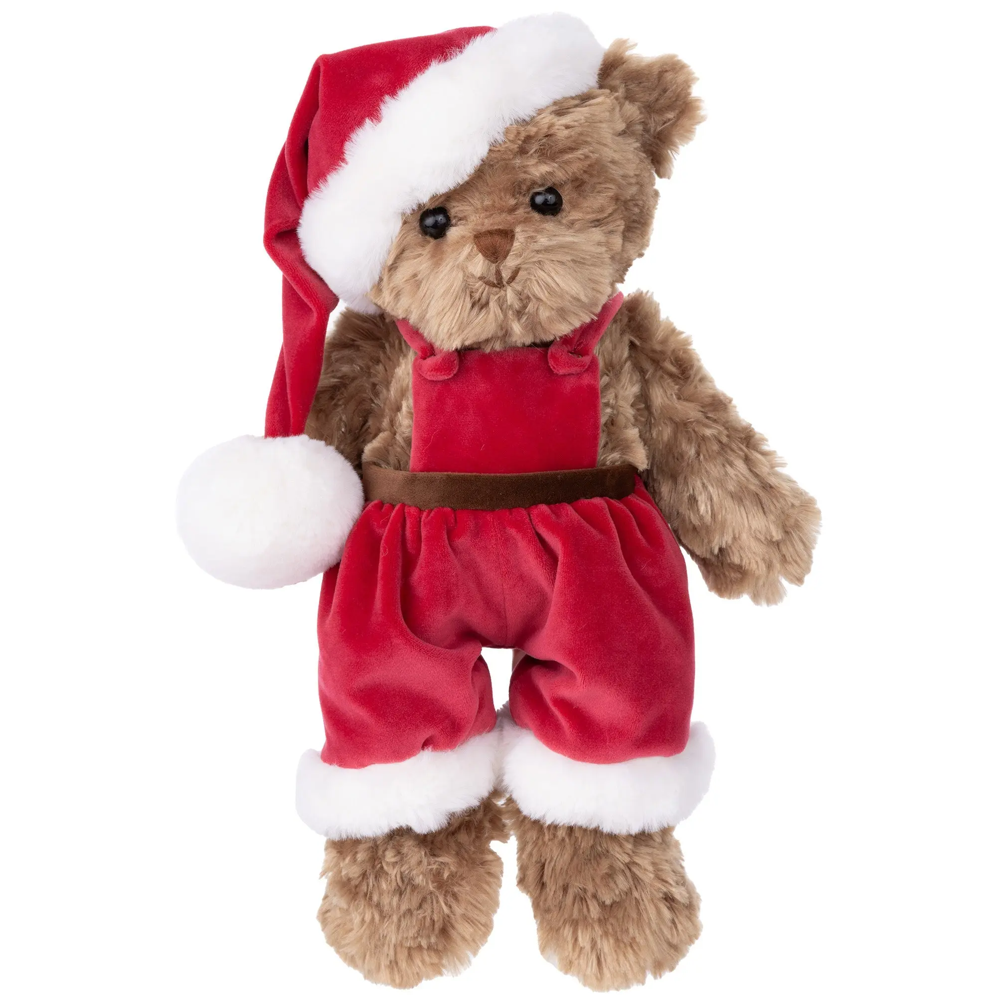 Bukowski Bears 14-in Mavi Stuffed Animal Toy, Soft Plush Bear with Santa Outfit, 0+ Years, 16"h x 8"w x 6"d, Joyful Expression for Kids and Adults