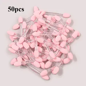 eyeshadow, lipstick, applicator, 50pcs eyeshadow applicator, double-sided eye makeup applicator, short sponge eyeshadow applicator, multi-purpose.