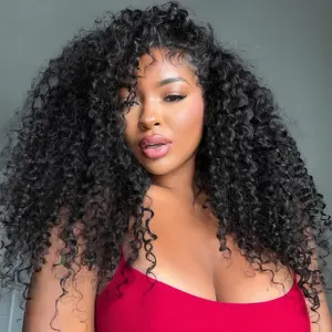 Natural Black 3-in-1 Lace Wig 100% Virgin Human Hair 16-22 Inches Seamless Front Middle & Side Part Full Lace Cap for Black Women Bouncy Silky Tangle-Free