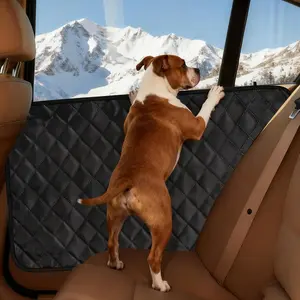 Dog Car Door Protector,  Pack Waterproof Scratchproof Nonslip Durable Protector, Thickened Door Panel Covers, Protects Doors from Dog Scratching Fit for Car/SUV/Truck (Black, Regular)