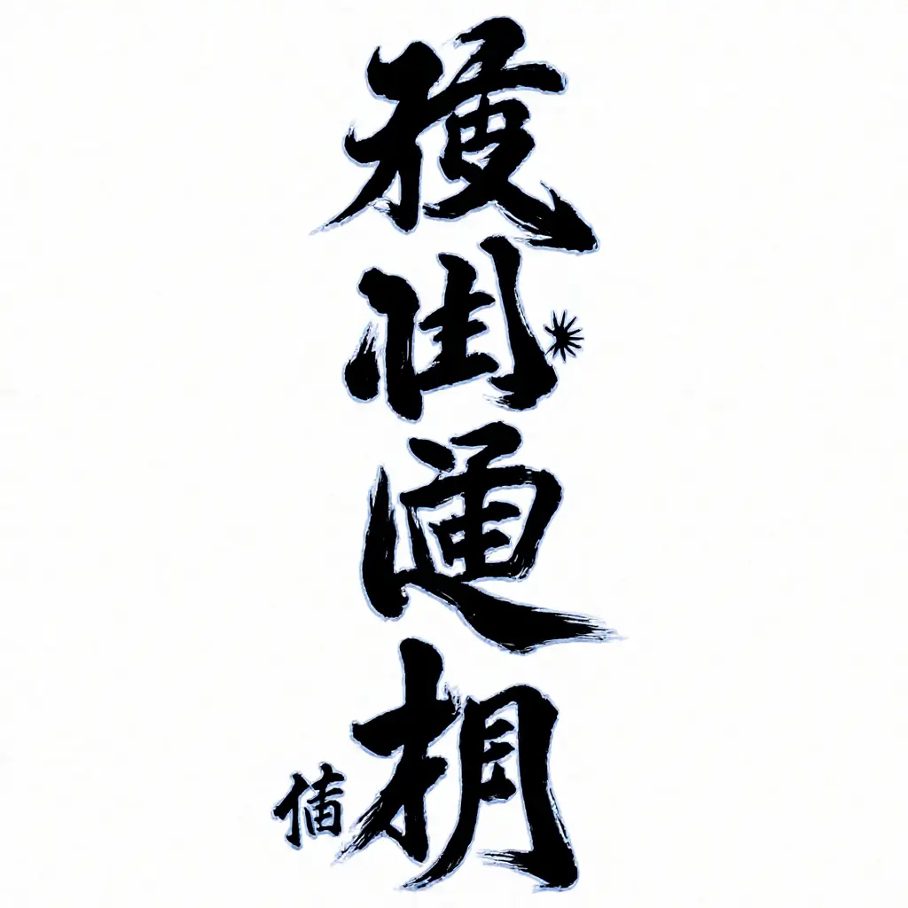 1PC Personalized Chinese Calligraphy Logo Decor Sticker, Decoration Sticker, Custom Logo Stickers, Stick on items or Chinese cool-themed cultural peripherals, fills Chinese street cool atmosphere, making style stand out instantly