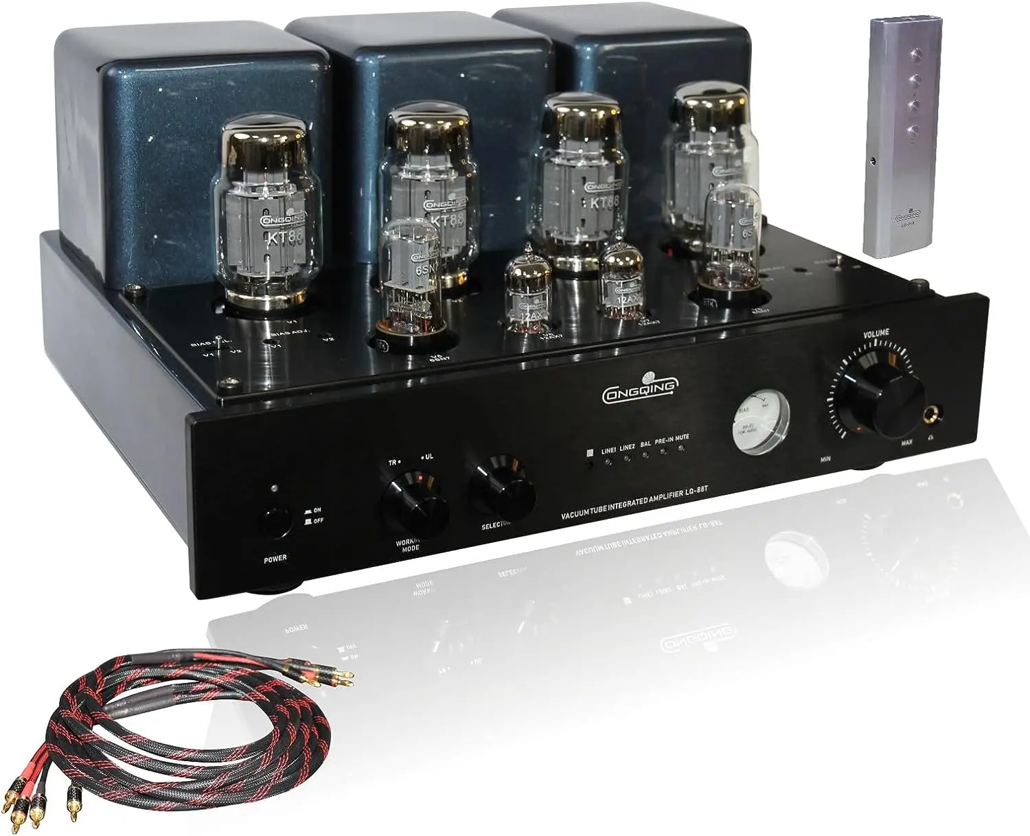 ONGQING LQ-88T KT88 Tube Combination HiFi Grade Tube Noble Audio Vacuum Tube Power Amplifier Push-Pull Power Amplifier Phono Tube Vacuum Tube Audio Power Amplifier 4K UHD [Black or Silver]