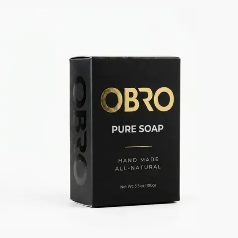 OBRO Men's Pure Soap Bar - 3.5oz 100% Naturally Derived Adults' Body Cleansing Product with Essential Oils, Coconut Oil, Chamomile, Anti-Perspiration, Gentle Non-Drying, Eczema-Friendly Handmade Daily Cleanser, No Hormone-Disrupting Fragrances