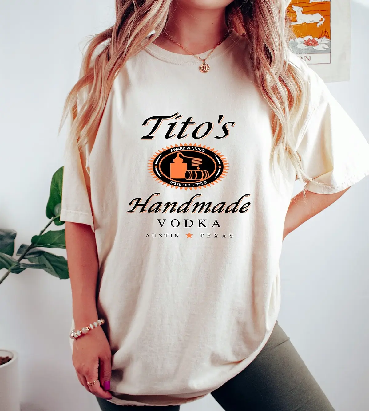 Tito's Handmade Vodka Shirt, Tito Crewneck Sweatshirt, Austin Texas Label Sweater, Vodka Alcohol Sweatshirt, Tito's Fan Gifts, Austin Shirt Cotton Top Unisex Womenswear