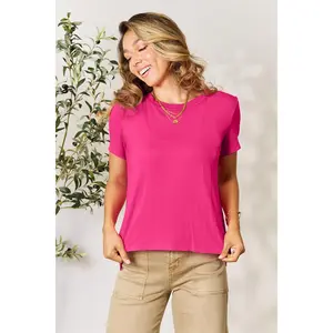 Basic Bae Full Size Round Neck Short Sleeve T-Shirt Top Womenswear