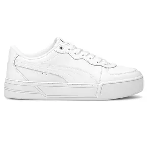 PUMA Womens Skye Lace Up Sneakers Shoes Casual - White