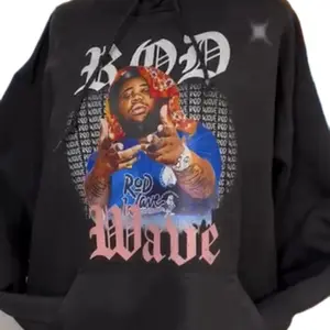 Rod Wave Hoodie - Black Graphic Hooded Sweatshirt with Iconic Design