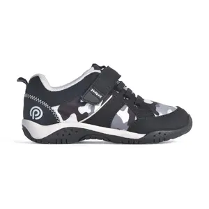 Pediped Bronny Flex Boys' First Walker Shoes Black Camo with Flashing Lights Flexible Sole for Infants to Toddlers Sizes 4-10 & 10.5-3 Premium Comfort & Style