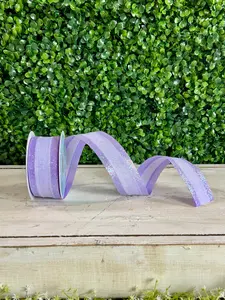1.5 Inch By 10 Yard Light Lavender Iridescent Royal Burlap Glitter Ribbon