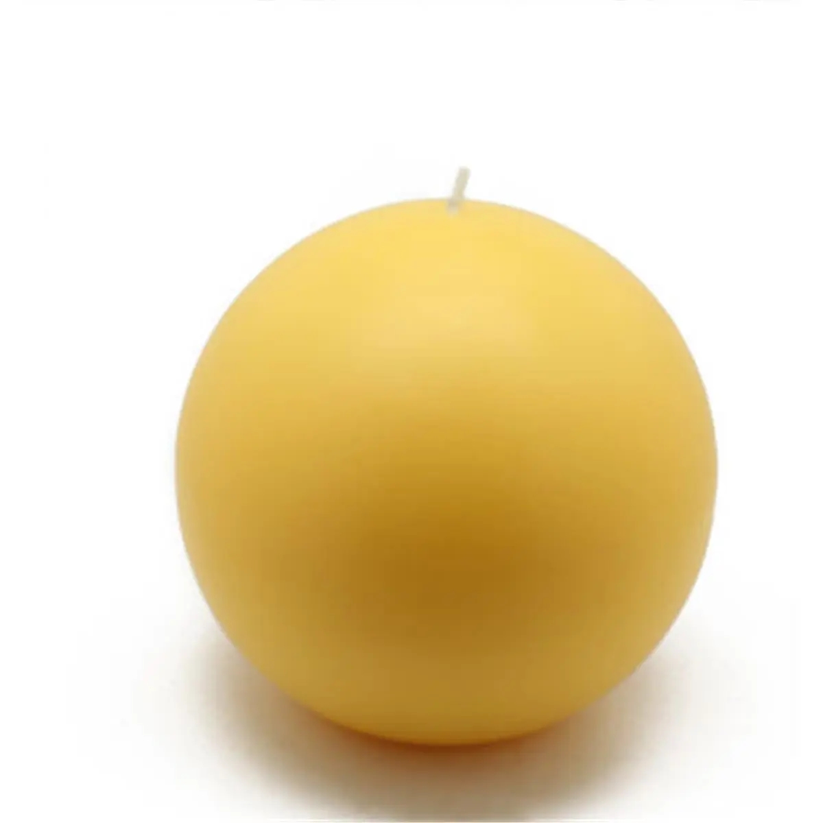 Zest Candle CBC-402 4 in. Yellow Citrus Wax Ball Candles - 2-Piece Box for Room Decoration, House Decoration, Mosquito Repellent