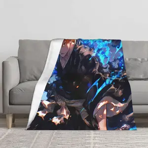 Microfiber Flannel Throw Blanket Bleach Kurosaki Ichigo Soft Fleece Blankets for Bed Sofa Couch Travel Camping