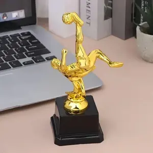 Mini Football Player Trophy, Soccer Figurine with Base, Sports Award Decorative Piece for Home, Office, Parties
