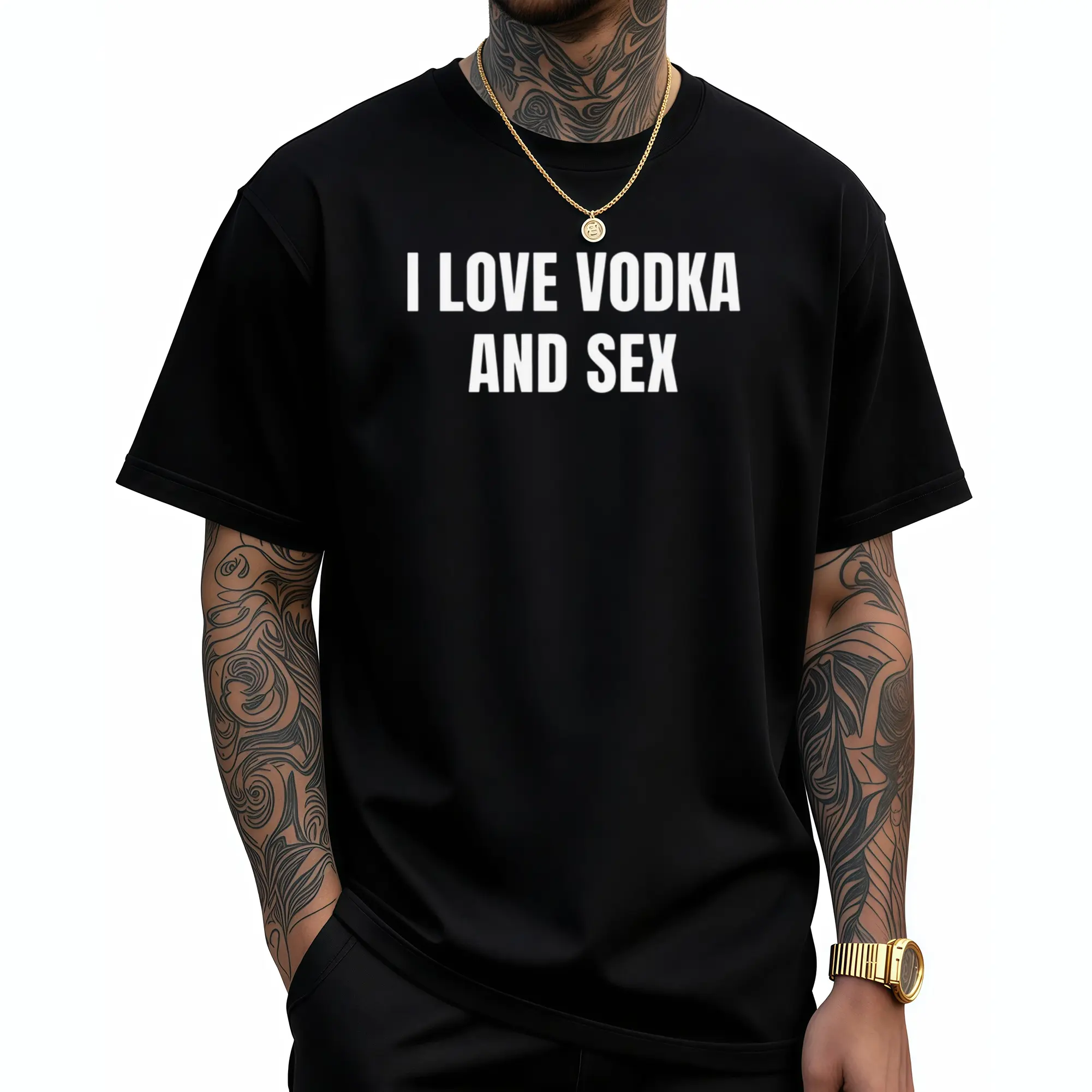 I Love Vodka T-Shirt | Funny Drinking Tee | Vodka Lover Shirt | Funny Gift For Him