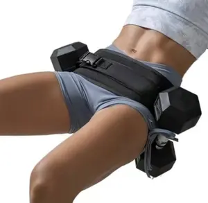 Hip Thrust Adjustable Resistance Weight Belt for Home Workouts, Kettlebell Training & Butt Shaping with Extra Cushioning and Adjustable Resistance