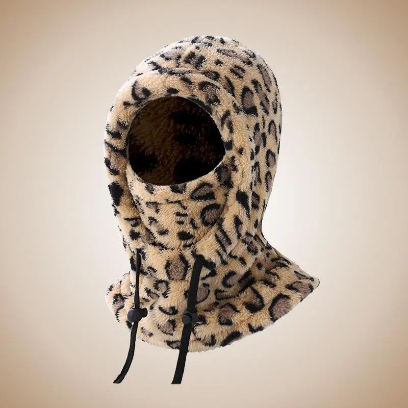 Unisex Fleece Balaclava Hood, Breathable Windproof Thermal Ski Mask and Neck Warmer with Adjustable Drawstring for Hiking & Skiing, Women, Snowboarding, Universal