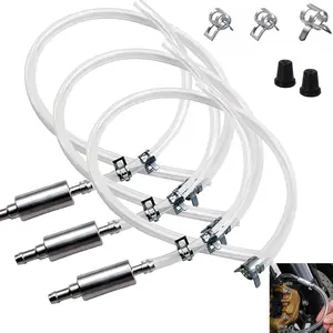 Brake Bleeder Hose One Way Check Valve 3PCS Brake Bleeding Tool for Motorcycle Clutch,Hydraulic Brake System Fluid Bleeder Kit,One Way Brake Bleeder Valve for Car Motorbike