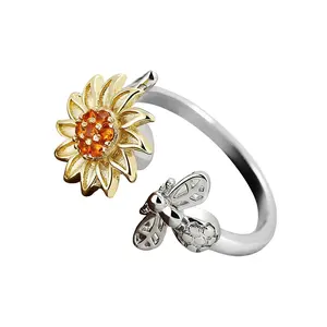 Minimalist Rotating Stress Relief Ring Unisex Rotating Stress Relief Jewelry, Gift for Her/Him to Relieve Anxiety