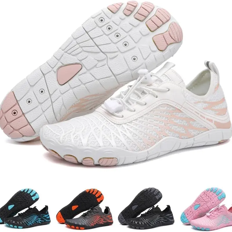 Barefoot Shoes Women Men,Wide Toe Hiking Barefoot Womens Footwear, Non-Slip Water Shoes Running Shoes women's Boots Sneakers Unisex lifting Casual Comfortable Lace-Up