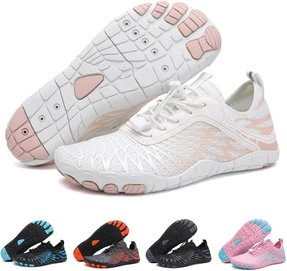 Barefoot Shoes Women Men,Wide Toe Hiking Barefoot Womens Footwear, Non-Slip Water Shoes Running Shoes women's Boots Sneakers Unisex lifting Casual Comfortable Lace-Up,summerwins,father'sdaygifts
