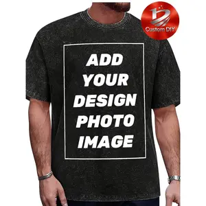 Customized T-shirt Personalized T-shirt Heavy-duty high-quality pure water cotton T-shirt - Add your image Photo Design - Men's and women's adult men's and women's sizes - Solid round neck short-sleeved T-shirt Soft and comfortable casual sports fashion