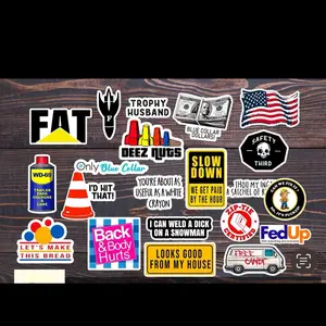 SUPER FUNNY Hard Hat Stickers WATERPROOF - Toolbox Decals, Hardhat Sticker - Electrician - Blue Collar