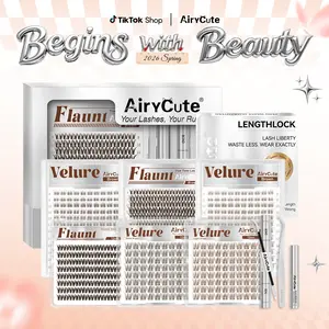 AiryCute Trending Brown Lash Collection | Dark & Light Brown Velure Flaunt | Flawless for Fair/Dark Hair | Reusable, Lightweight & Natural brown Flora Brown Venus Natural Daily, Volumn Style | Beginner-Friendly | DIY Lashes #SummerVibes