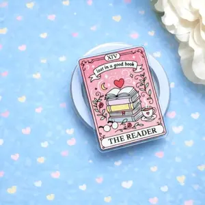 The Reader Tarot Card MagSafe Phone Grip: Bookish Magnetic Holder (MagSafe Compatible)