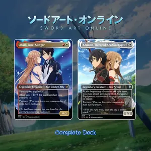 MTG Proxy 100+ Commander Deck – Sword Art Online Theme | Virtual World Sword Combat EDH Strategy | Anime Fantasy Custom Build | Premium Print | Collector Gift