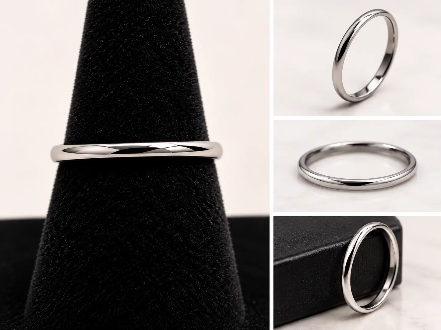 Thin Stainless Steel Ring – Minimalist Stackable Silver Band for Women & Men | Comfort Fit Wedding & Promise Ring