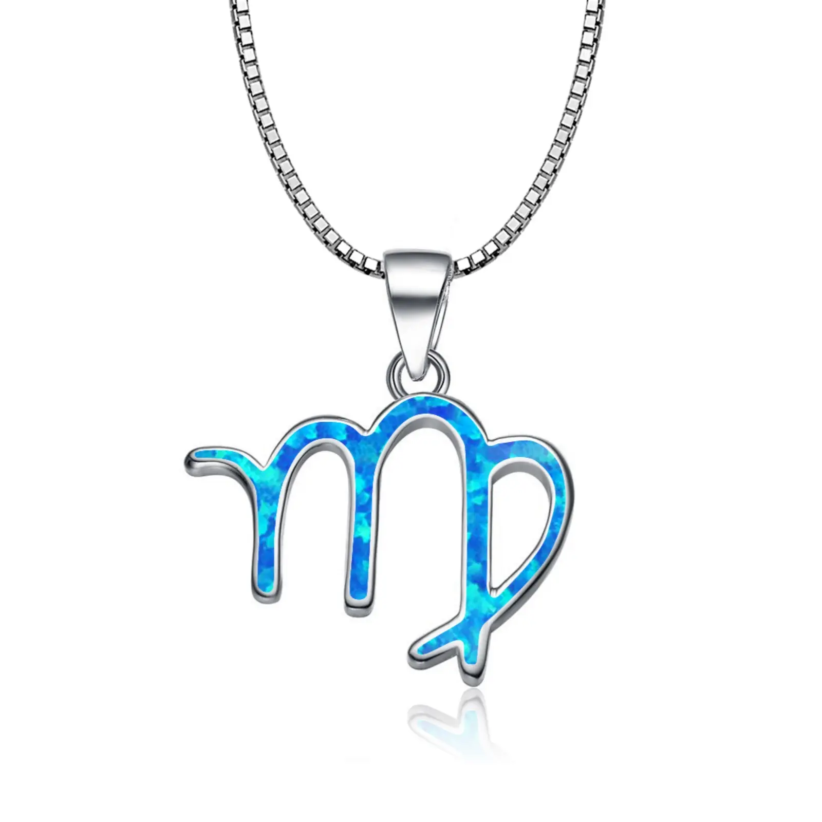 Loveden Blue Opal Blue Twelve Zodiac Star Sign Pendant Virgo Necklace Charm Constellation Jewelry Accessories Opal Jewelry Birthday Gift