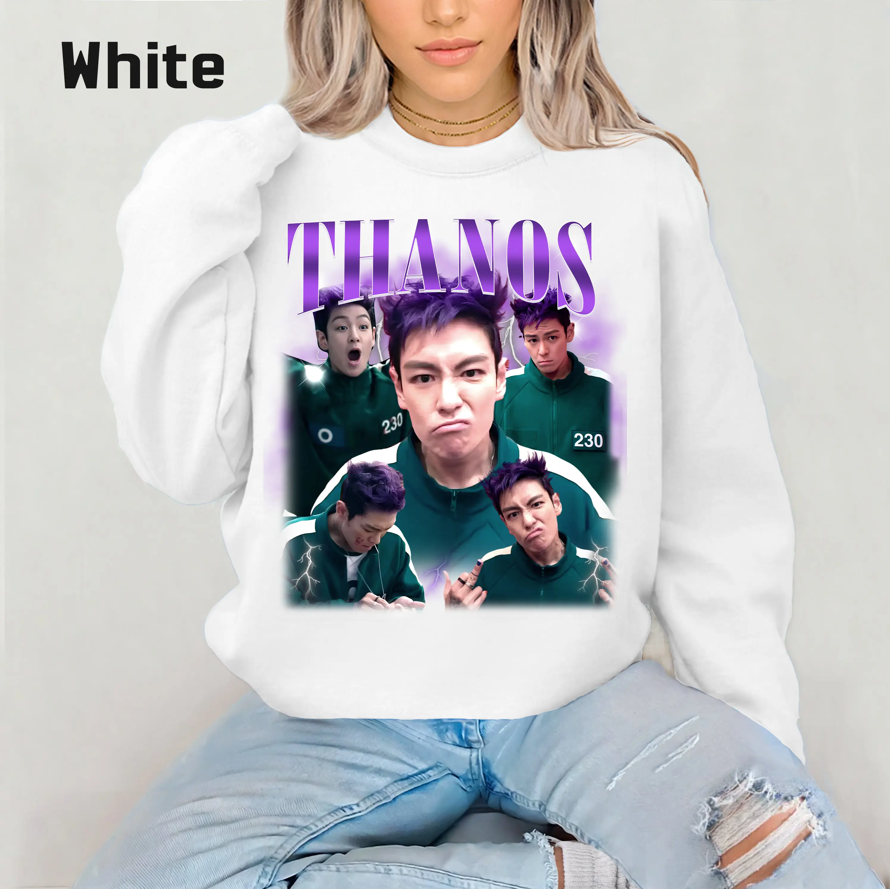 THANOS Squid Game Sweatshirt, TOP Thanos Sweatshirt, Squid Game2 Sweatshirts, Thanos  230 Sweatshirts, Graphic Choi Seung Hyun Sweatshirts, Unisex