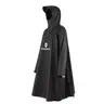 ROCKBROS Unisex Outdoor Raincoat - PU Coated Polyester Synthetic, Waterproof, Wind-Resistant, Widened Hem, Full Body Cover, Reflective Strips, Snug Cuffs, Dry-Backpack Fit for Motorcycle Cycling, Rainy Days